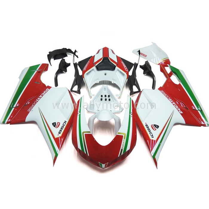 040 Fairing Ducati 848 1098 1198 2007 - 2012 Corse Red White